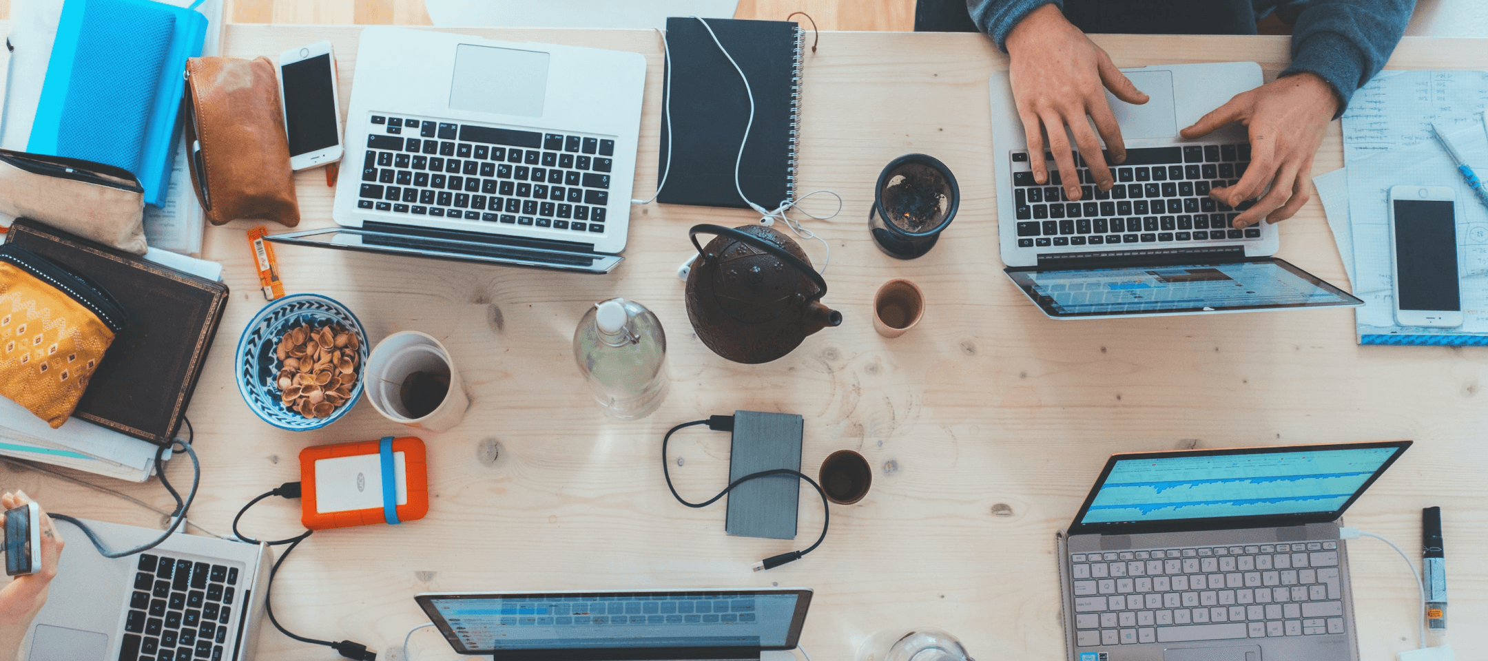 Team collaborating in a meeting room